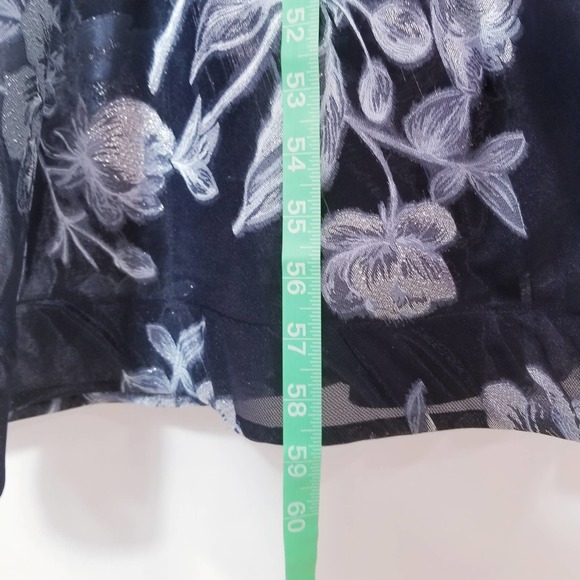 Cameron Blake Metallic Floral Rhinestones Formal Long Dress - Picture 8 of 15